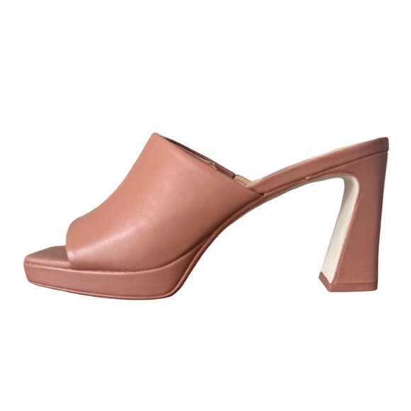 STEVE MADDEN DEDICATE Women's Block Heels Platforms Mules Sandals Blush Size 9.5 - Picture 3 of 7